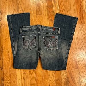 7 for all mankind “A” pocket jeans with crystals